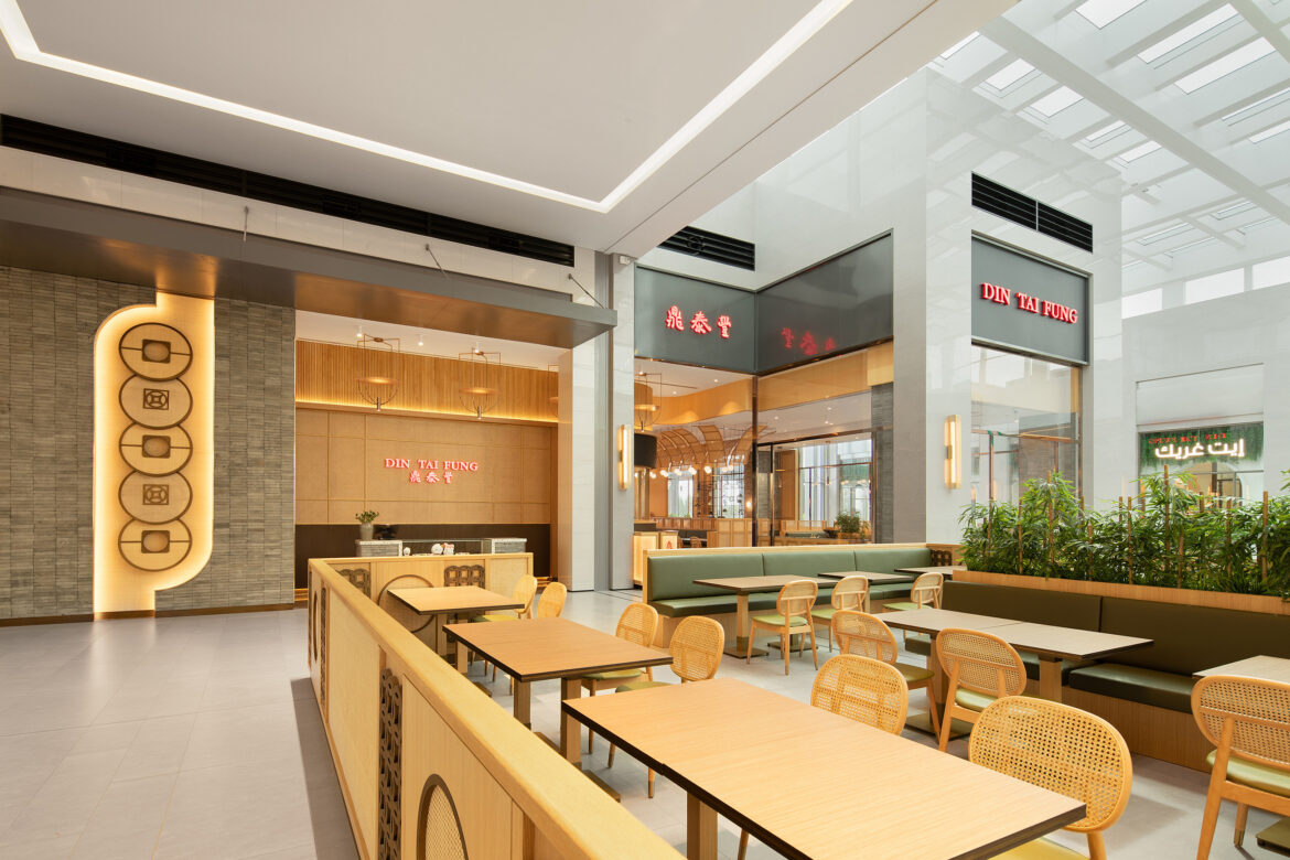 Interior photo retouching for food court and retail space