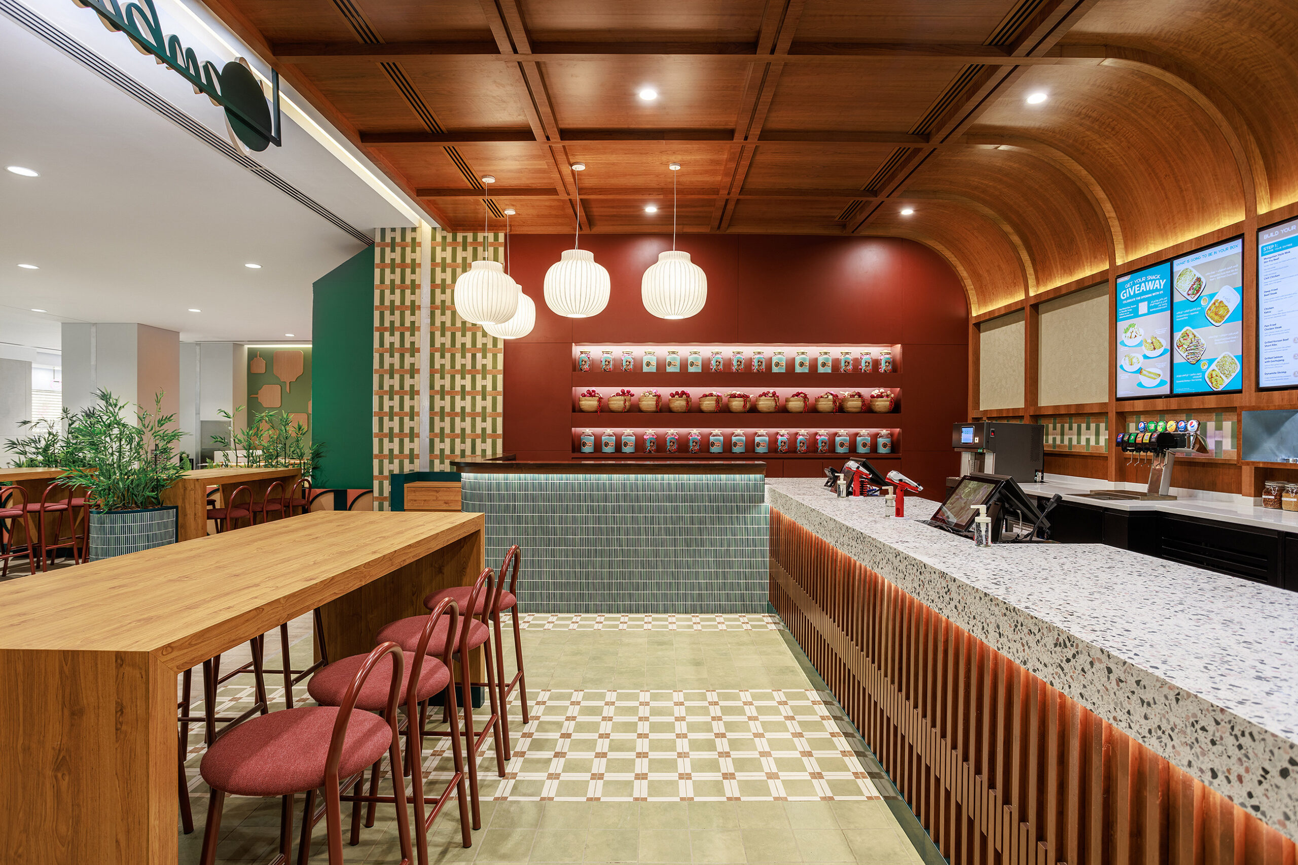 Interior retouching for Bamboo Bistro architectural photography project