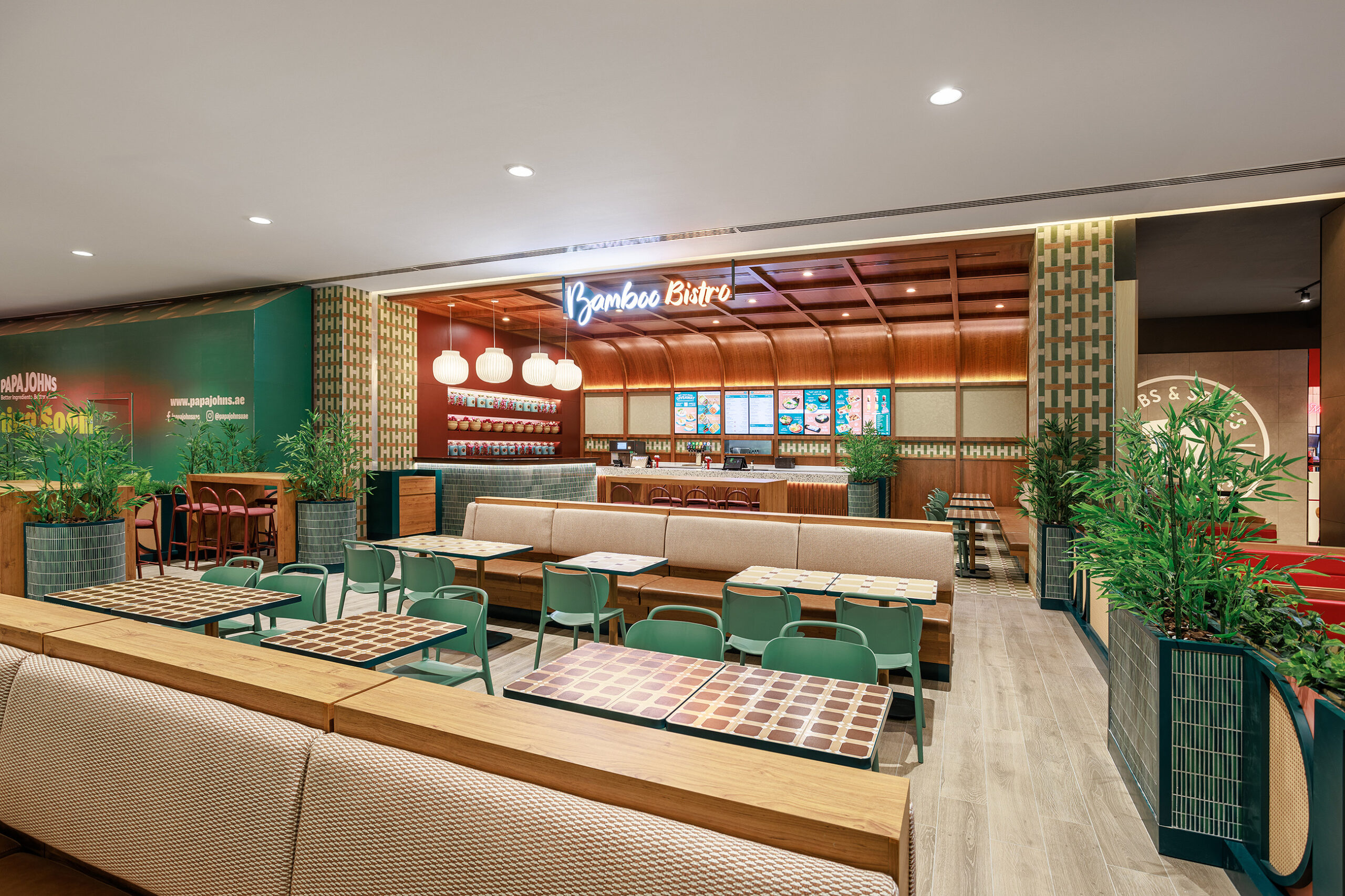 Professional retouching for restaurant interior image