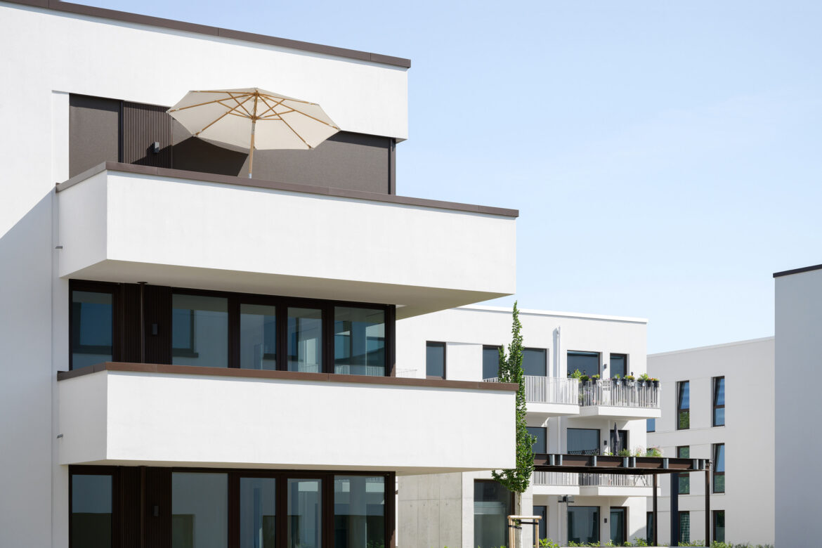 Elevated architectural photograph of a residential development by TCHOBAN VOSS Architekten